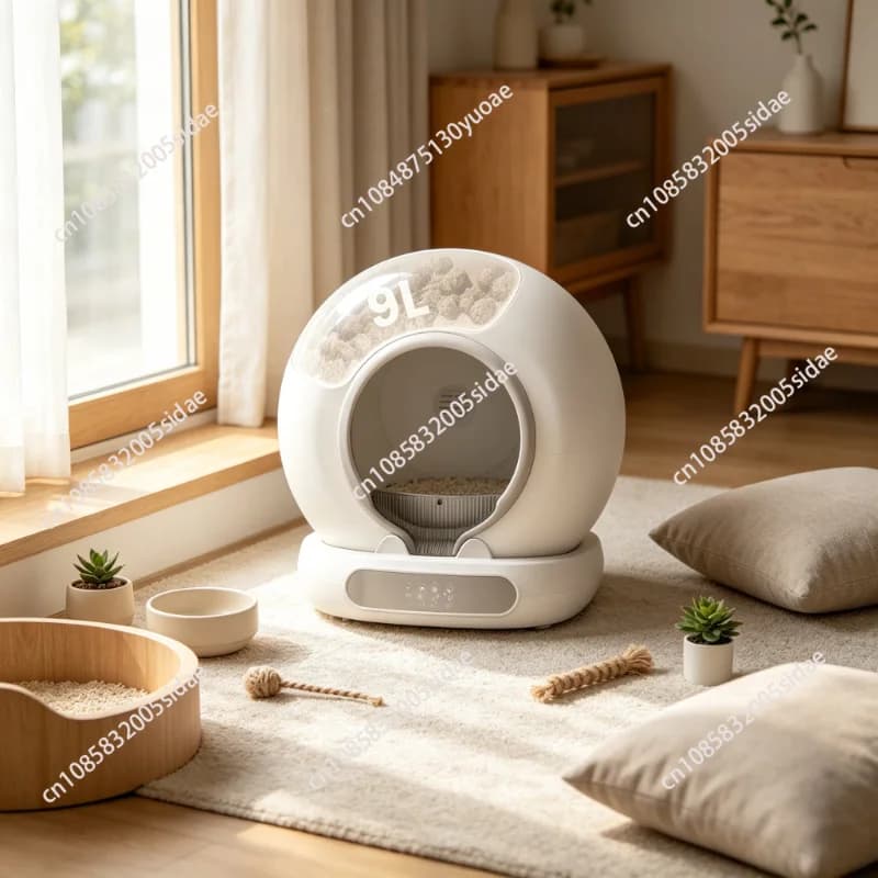 Newest Automatic Cat Litter Box Self-Cleaning Cat Litter Box With 65L Space for Multiple Cat