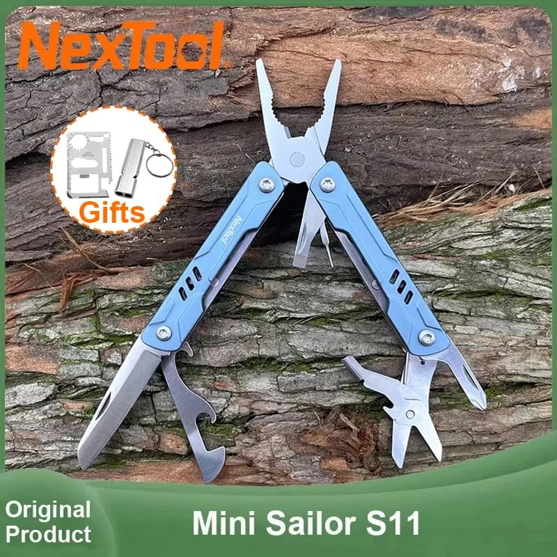 NexTool Mini Sailor S11 Pinze multiutensile 12 in 1 Multiutensile pieghevole per esterni Tagliafili Forbici Spille per carte Strumenti portachiavi EDC