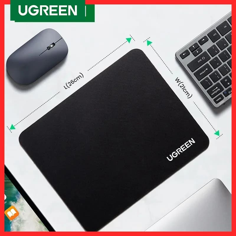 Tappetino per Mouse UGREEN per tappetino per Mouse 26*21cm cuscino per Laptop antiscivolo per moquette per ufficio casa Computer PC scrivania Mousepad