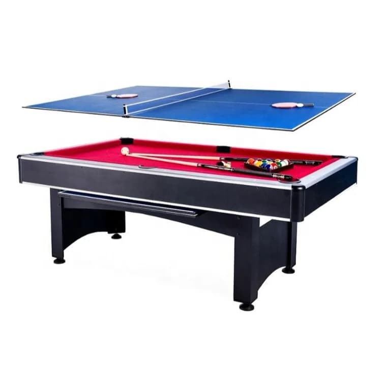 Factory New Design 7ft Table Tennis Snooker Table , 8 Ball 2 In 1 Ping Pong Top Pool Table Cheap Price