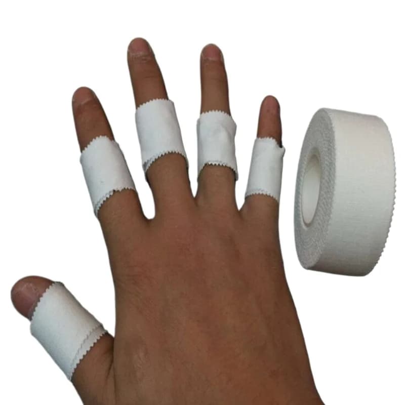Nastro adesivo medico in cotone da 10 m Nastro muscolare traspirante impermeabile Protezione per dita per pallavolo Kit medici di primo soccorso