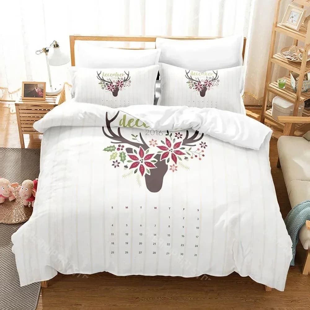 2025 Kawaii Animal Deer Set Bed linen Single Twin Full Queen King Size Set of bed Aldult Children's bedroom Set duvet Aime Bed Sheet