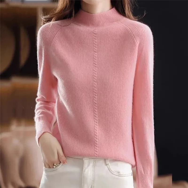 2025 Nuovo Autunno Inverno Maglione da donna Dolcevita a maniche lunghe Maglioni lavorati a maglia Maglieria calda Pullover Top Maglione femminile Pull