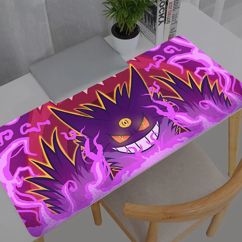 Tappetino per mouse Anime Gaming Pokemon Pikachu Gengar Accessori Mousepad Gamer PC Completo Tappetino per tastiera per computer Varmilo