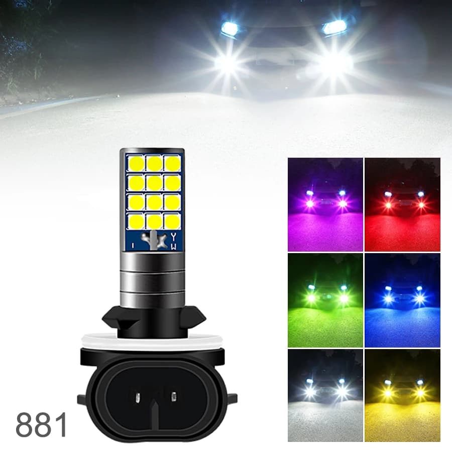 2pcs 881 3030 chip fendinebbia per auto 24 LED lampadina fendinebbia per auto Super luminosa per camion automobilistici che guidano la luce di marcia diurna DRL