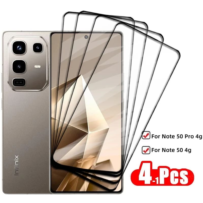 Vetro a copertura totale per Infinix Note 50 Pro Vetro temperato Infinix Note 50 Pro Protezione schermo Pellicola per telefono HD Infinix Note 50 Pro