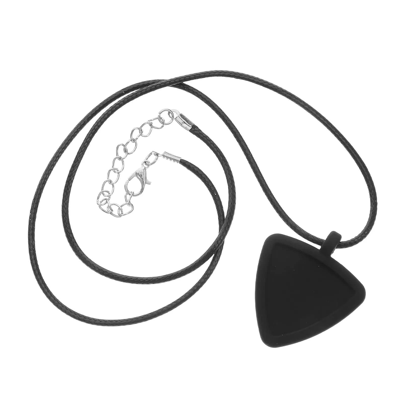 Portaplettro per Chitarra in Silicone, Ciondolo a Triangolo, Design Reversibile, Comoda Cinghia per Appendere, per Musicisti sul Palco o Ovunque