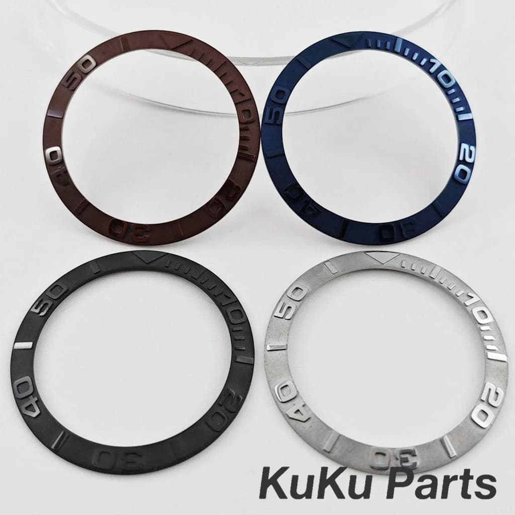 Inserto per ghiera in ceramica inclinata da 38 mm, oro rosa, oro nero, inserto per ghiera per orologio da immersione SUB, per casse di orologi SKX007, SKX009, SRPD