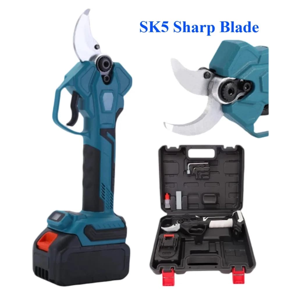 Professional 40 mm garden tools Battery electric pruning shears with brushless motor Shaving shears for tree branches Garden scissors