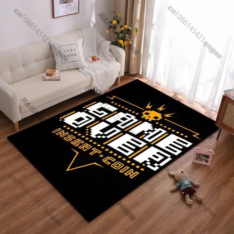 Retro gaming game over screen carpet Yoga living room room decor children's crawling mat doormat area rug games mat