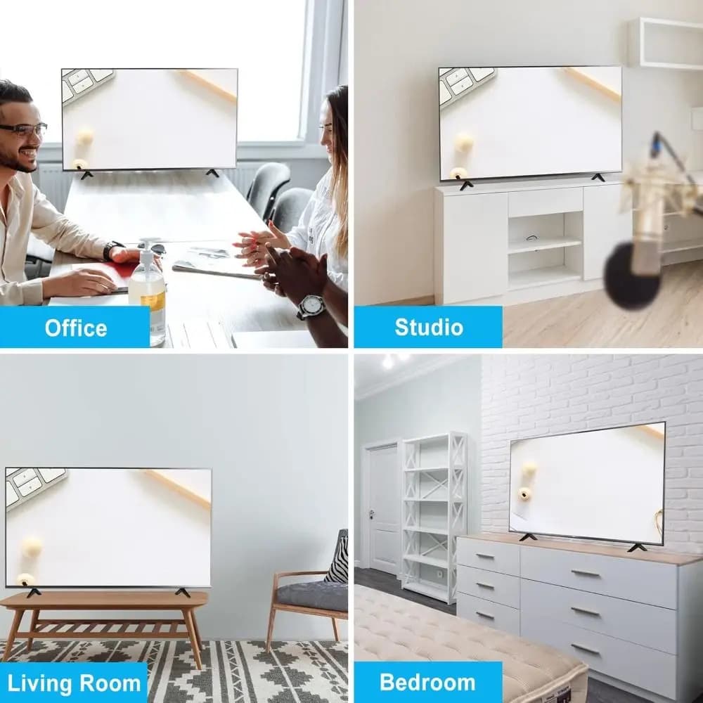 Nuove gambe universali per supporto base TV con viti Piede da tavolo per televisione nero Hardware regolabile da tavolo Camera da letto