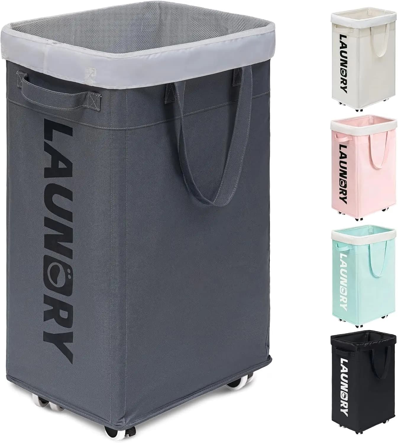 White basket with wheels, white basket with removable washable bag, white basket with wheels, sleeping basket
