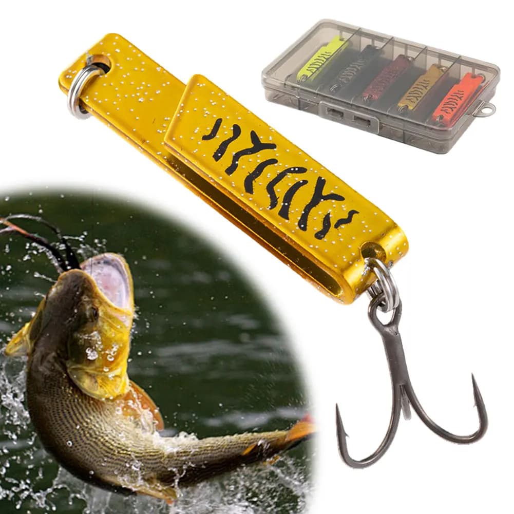 5 piece metal spoon fishing baits with Wobblers fishing gear box Crankbait for trout salmon bass