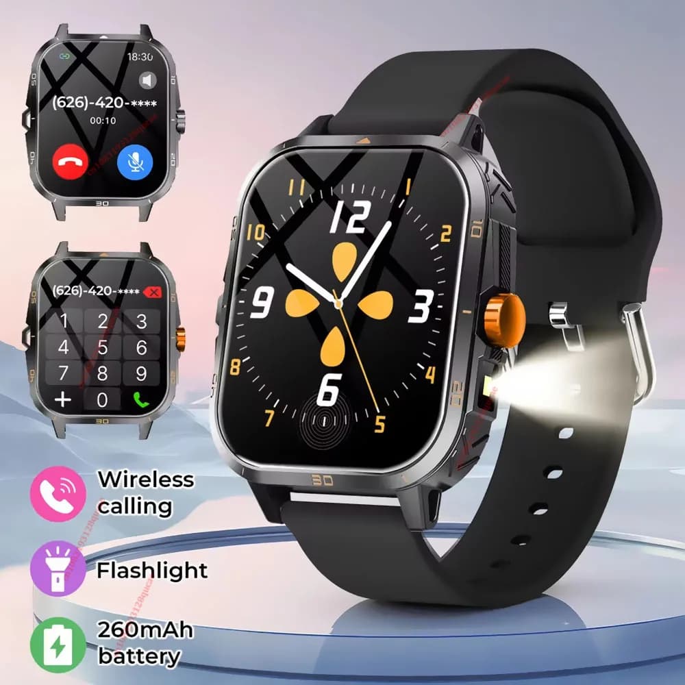 Nuovo Smartwatch 2026 con Chiamate Bluetooth Wireless, Allarme, Multi-Sport, Escursionismo, Fotocamera Remota, Musica, Meteo, Giochi - Ideale per Regali Uomo Donna Ht30