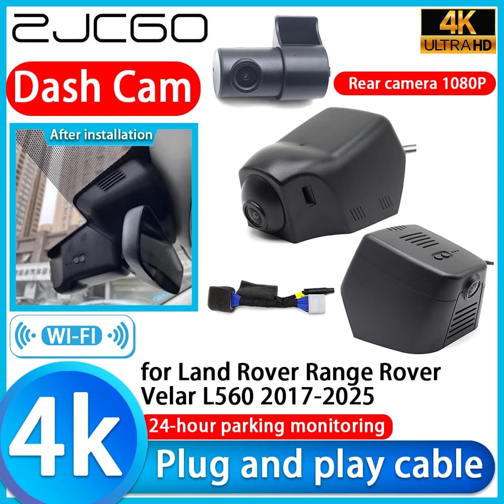 ZJCGO for Land Rover Range Rover Velar L560 2017-2025, Dash Cam DVR 4K with Sony Objective, Video Parking Recorder 24 Hours