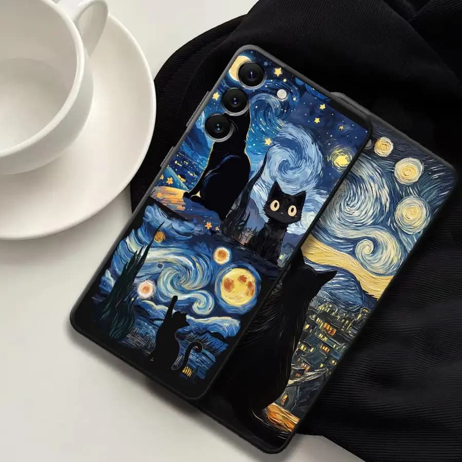 Case for Samsung Galaxy A06 A05 A23 A25 A16 A73 A51 A37 A57 A15 Phone Cover A70 A13 A53 A17 A12 A36 A55 A41 A50 A52 Starry Night