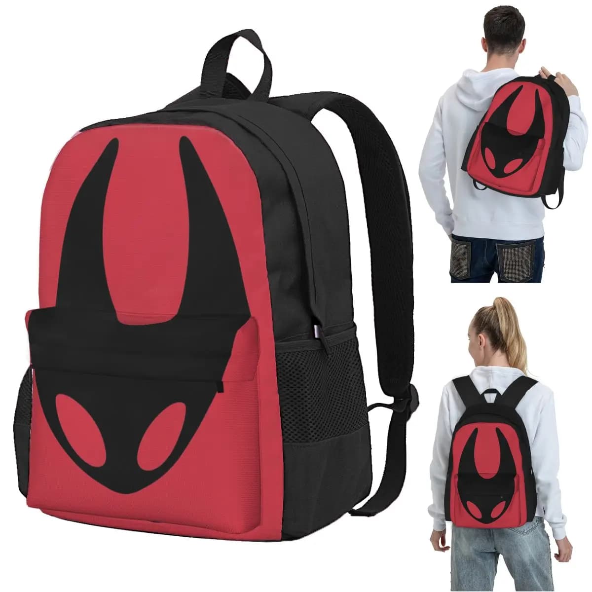 Zaino Hollow Knight Silksong Hornet Shade Mask Face Opacity, Borsa per Studenti, Borsa Scolastica, Borsa per Laptop, Borse a Tracolla per Uomini e Donne