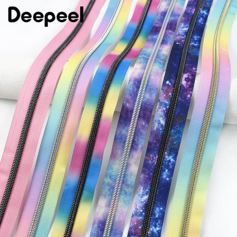 1/3/5/10M Deepeel 5 # Nastro per cerniere in nylon per borsa da cucito, cerniera per borsa, bobina, decorazione per indumenti, kit di riparazione per cerniere, accessori materiali fai da te