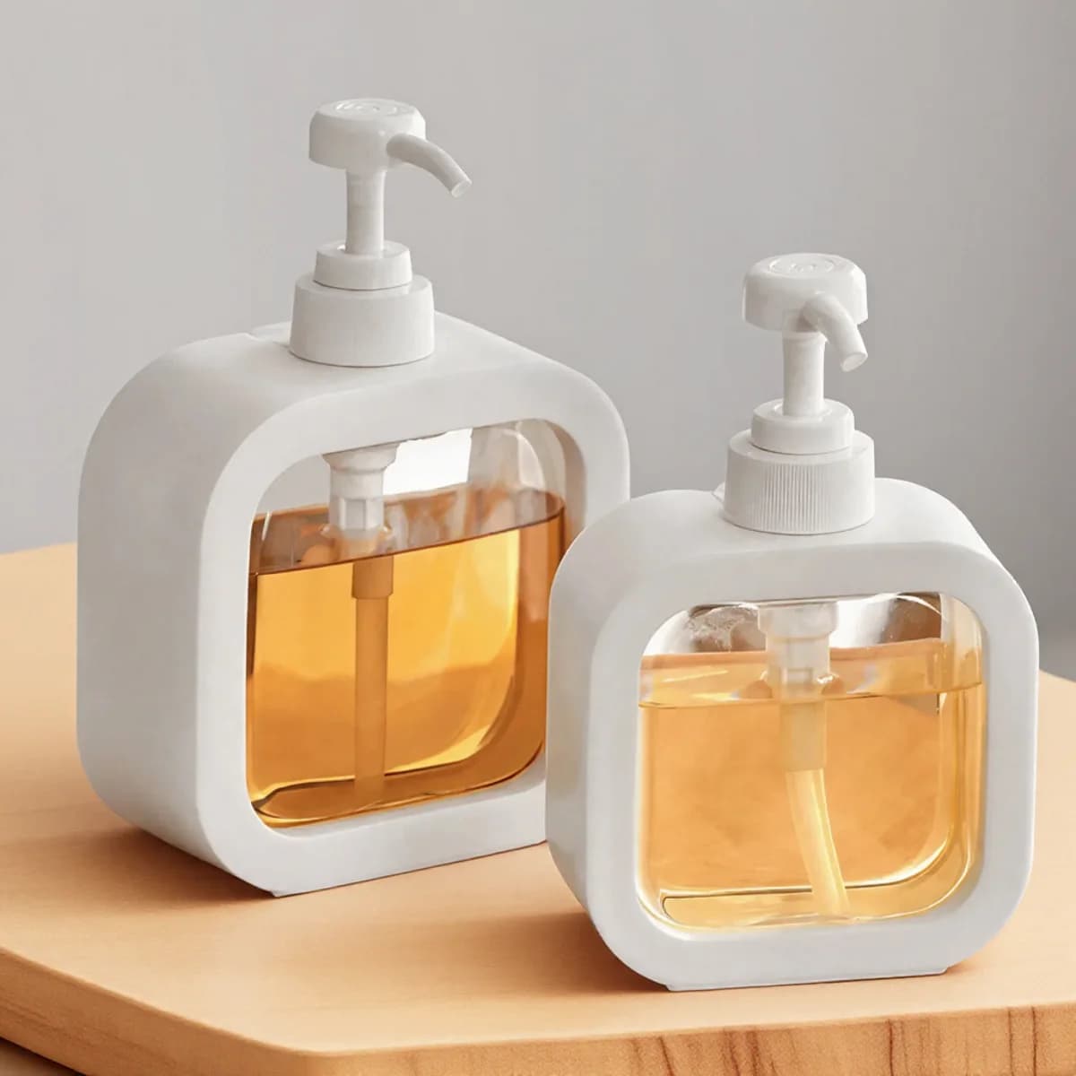Dispenser di sapone visibile 300ml 500ml Bagno Lavaggio a mano Lozione Pompa Bottiglia Strumenti per la cura della pelle Contenitore di plastica portatile