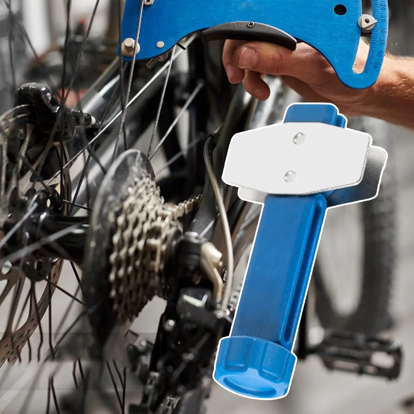 Strumento per allargare le pastiglie dei freni della bicicletta Acciaio durevole 360 ° Prolunga del pistone della pinza freno idraulica con ripristino del pistone del disco dell'olio per bici ruotabile