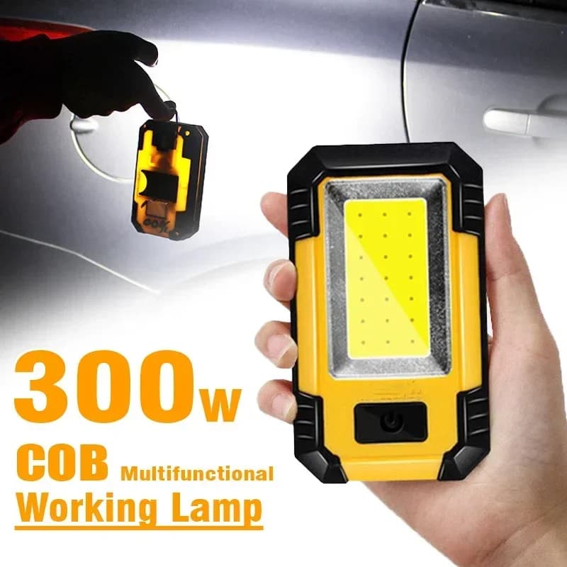 Torcia da lavoro ricaricabile 4000MaH Torcia COB super luminosa da 30 W con lampada di emergenza da campeggio portatile magnetica per esterni