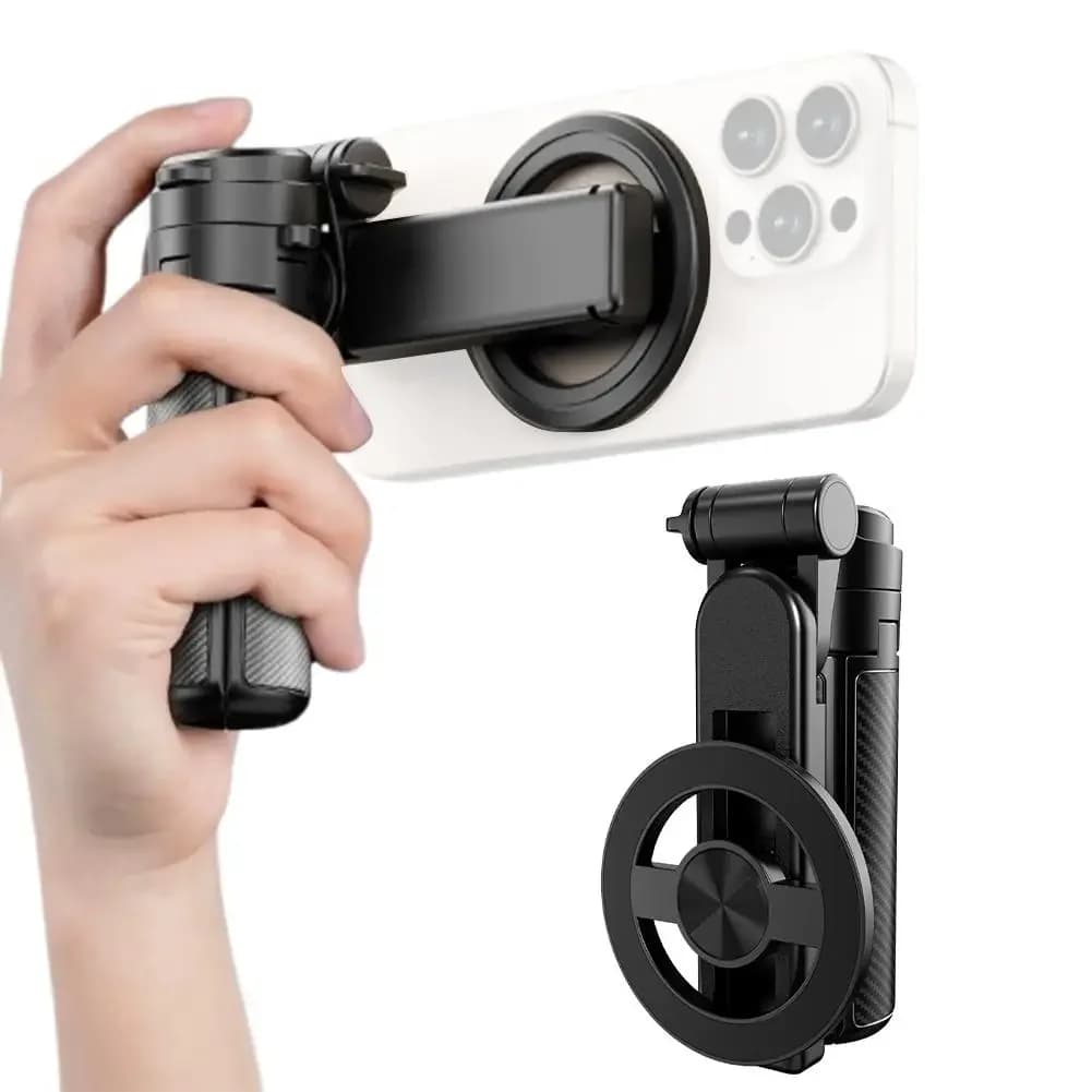 Supporto magnetico per selfie per telefono cellulare Supporto per treppiede pieghevole per telefono con bastone selfie remoto wireless Bluetooth per la fotografia