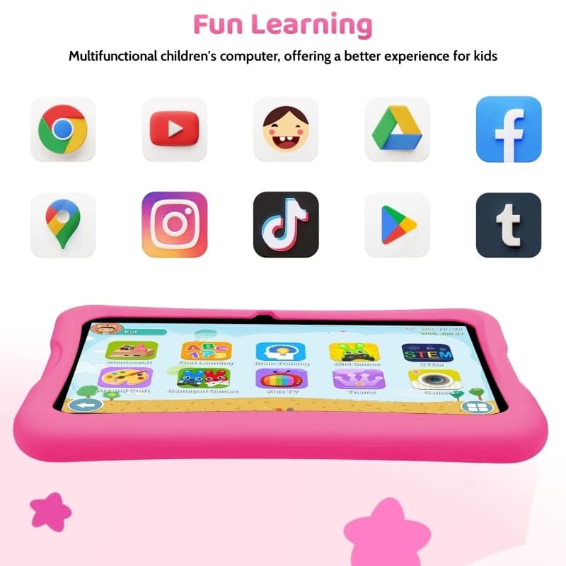 The cheaper Android 13 tablet 4 GB RAM 64 GB ROM Allwinner A523 8 core 1280 * 800 IPS Type-C 6000 mAh Silicone gift support