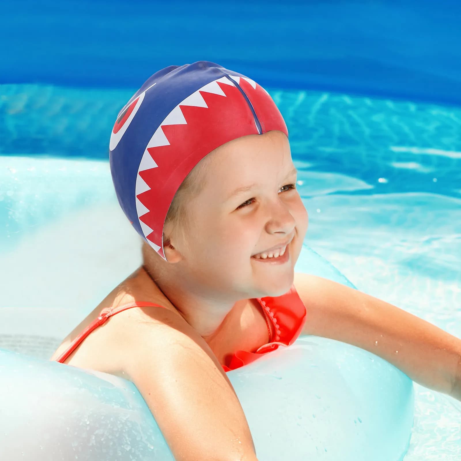 Waterproof Silicone Swimming Headphones with Ear Protection, Anti-slip, Flexible, Comfortable, with Carton Design