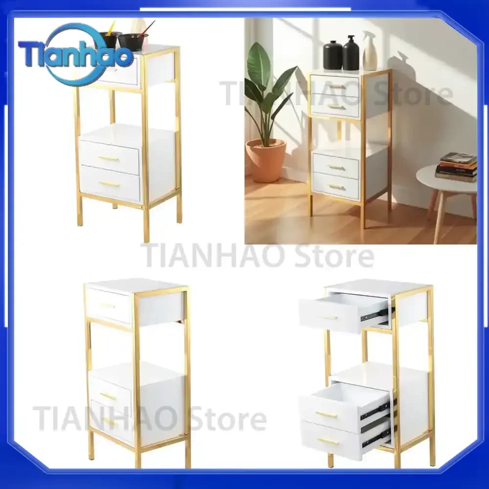Multi-Functional Barber Shop Tool Cabinet with Mirror Table for Hair Salon Hair Cutting and Hair Dryer Storage Wholesale