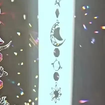 1Pc Crystal Wind Chime Moon Sun Star Catcher Diamond Prisms Pendant Dream Catcher Rainbow Hanging Drop Home Windchime