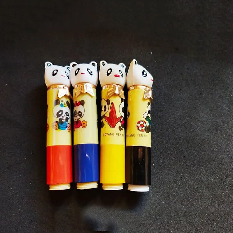 WUHAN China In The 1980 S Collection Stationery Iridium Panda Short Pen Children New Old Stock Vintage 4pcs
