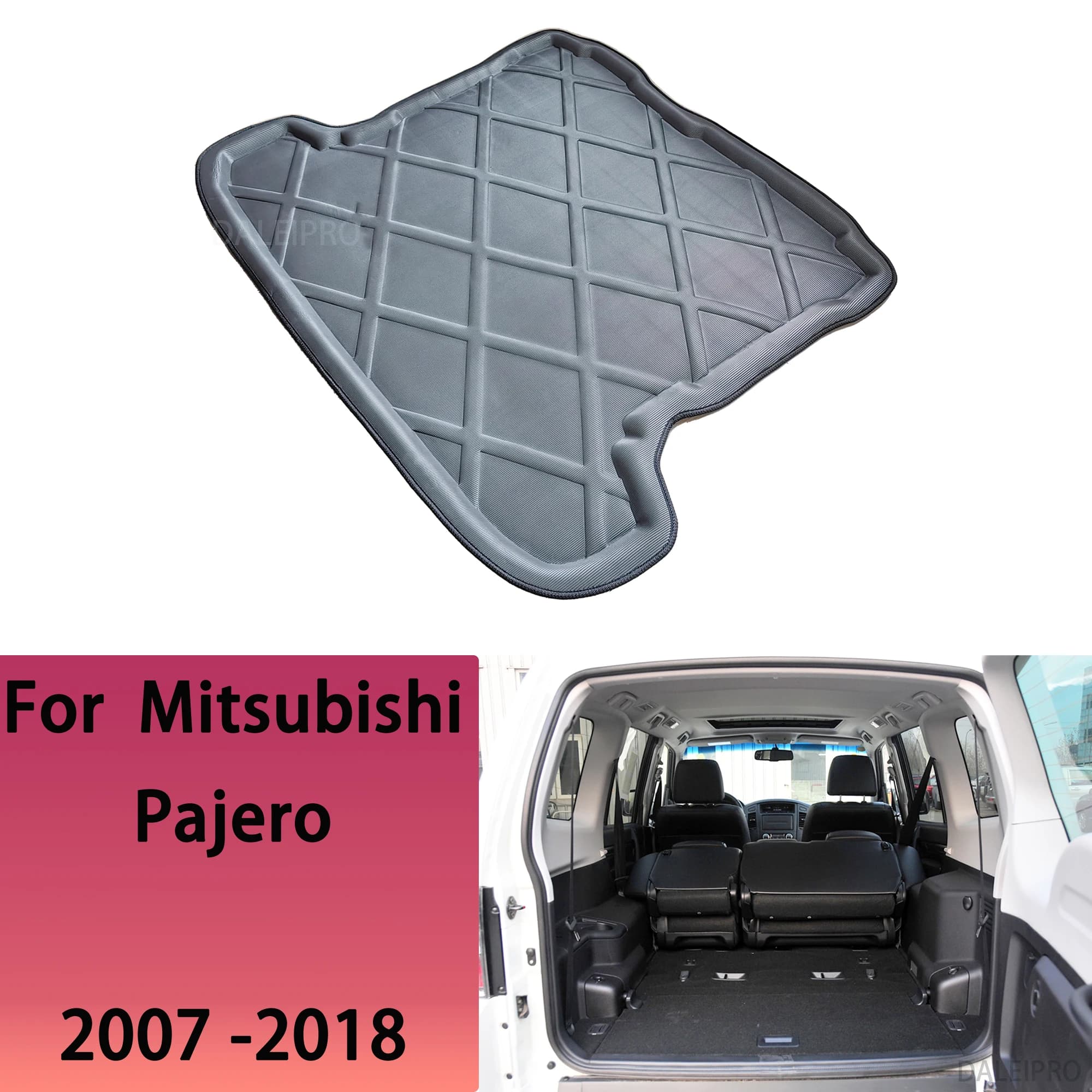 Auto Baule Rear Zerbino For Mitsubishi Pajero Shogun 2007 2008-2015 2016 2017 Cargo Liner Boot Floor Tray Car Accessories