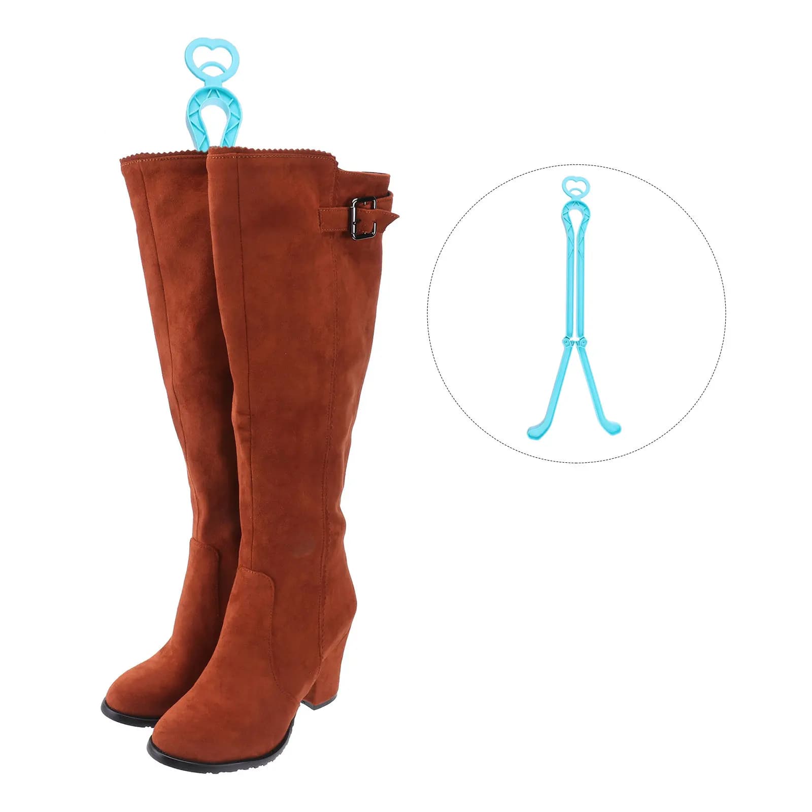 Supporti pieghevoli in plastica PP per modellare gli stivali, regolabili, con clip per stivali alti fino al ginocchio, inserti di supporto per stivali al polpaccio e alla caviglia, per la conservazione delle scarpe