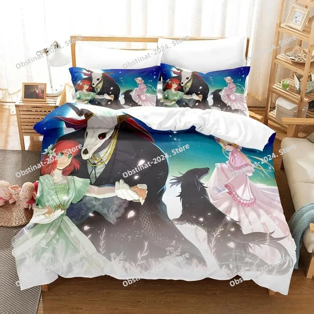 Stampa 3D Anime The Ancient Magus' Sposa Set biancheria da letto Singolo Doppio Completo Queen King Size Set copripiumino per camera da letto per bambini adulti
