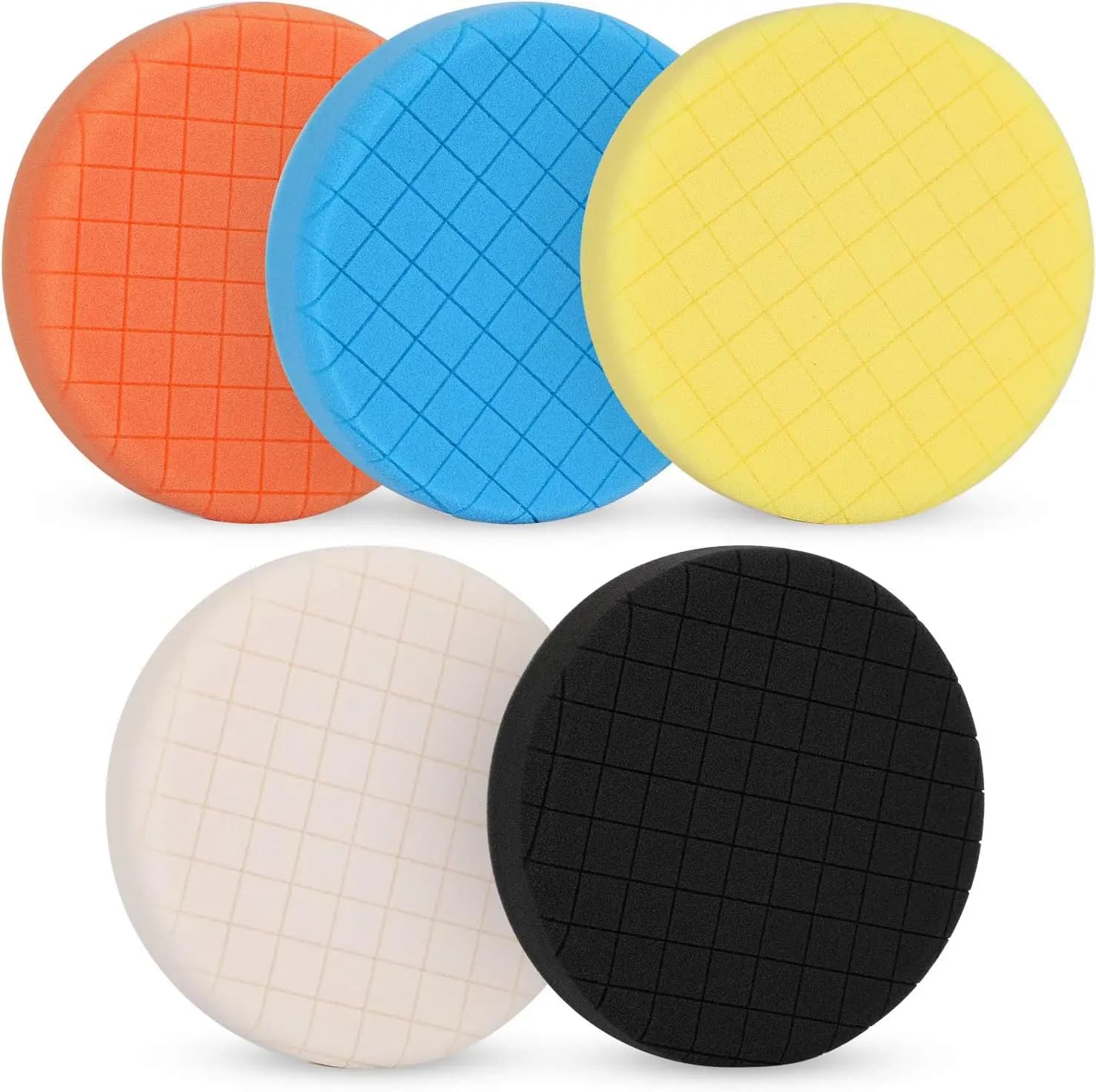 Set di 5 Tamponi per Lucidatura da 6 Pollici per Lucidatrice Auto, Spugne per Lucidatura, Ceratura e Levigatura