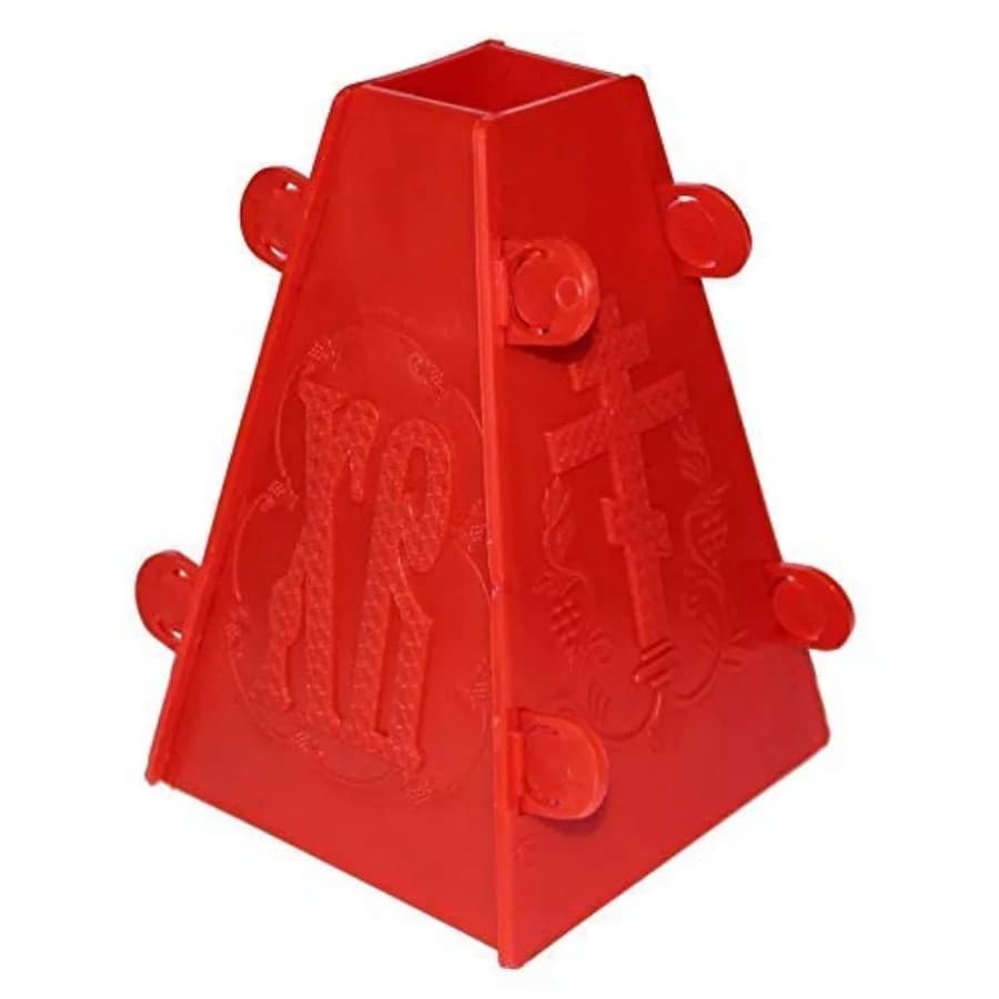 Red Plastic Easter Forming Mold, 63 Height Poles, 1 KG, for Festive Decorations and Gifts