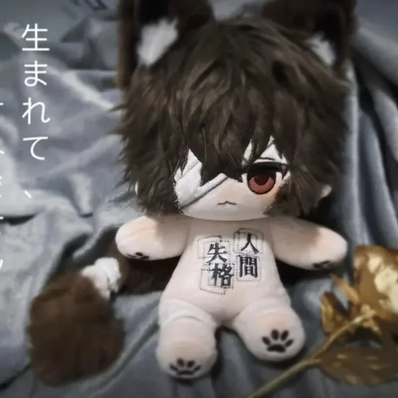 20 centimetri Anime Cani Dazai Osamu Kawaii Cosplay Peluche Corpo della Bambola Con Scheletro Coda Dell'orecchio Set Morbido Peluche Modello Giocattolo Figure Regalo Dei Capretti