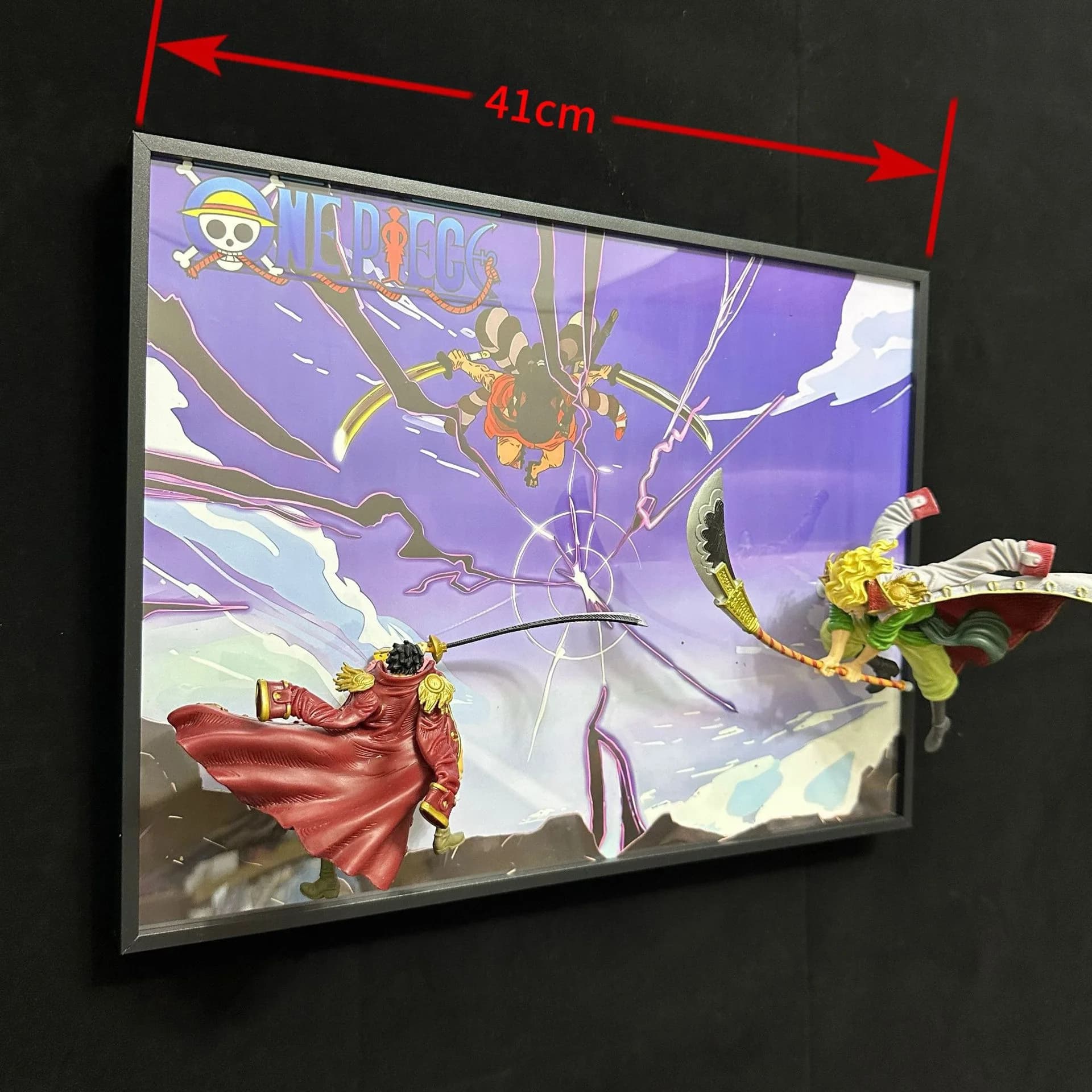 One Pieces Poster 3D Edward Newgate Anime Figura Art Poster Pittura Wall Art Retro Poster Dipinti decorativi per i regali della casa