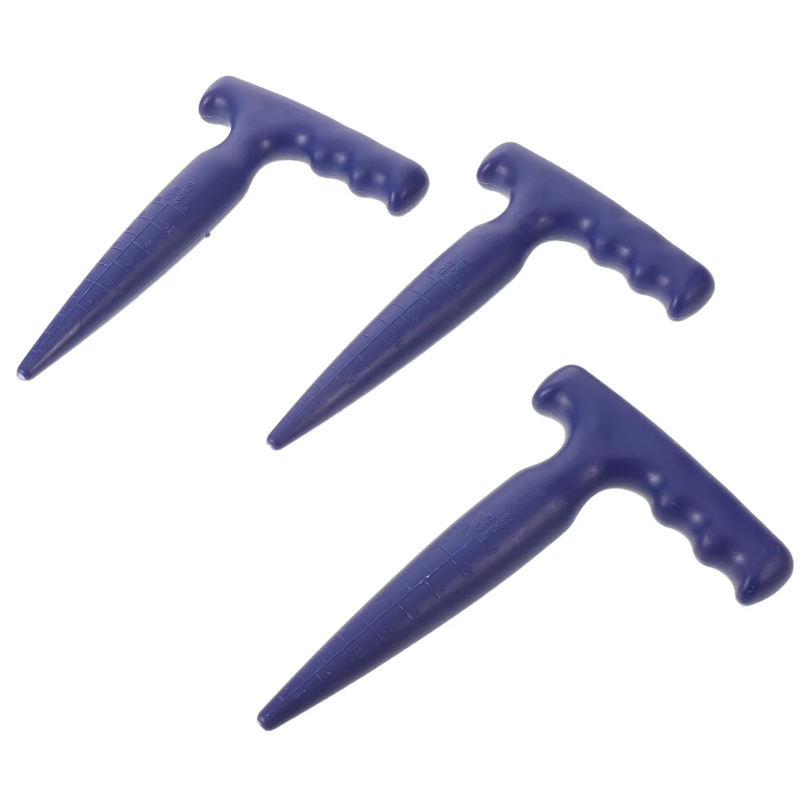 Set di 3 Attrezzi per Semina da Giardino, Scavatore Ergonomico Leggero e Portatile in Plastica per Piantare Verdure, Fiori e Bulbi
