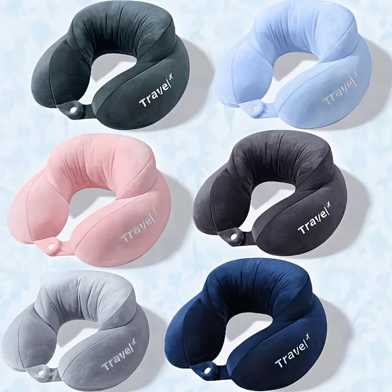 Cuscino da viaggio a forma di U per il collo, comodo cuscino da viaggio a forma di U, adatto per l'uso quotidiano, supporta il collo