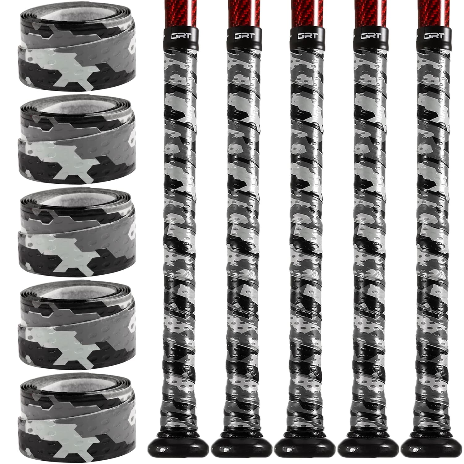 AMASPORT TB10 5PCS Overgrip da tennis Racchetta da padel antiscivolo per accessori per fascia antisudore ad alte prestazioni