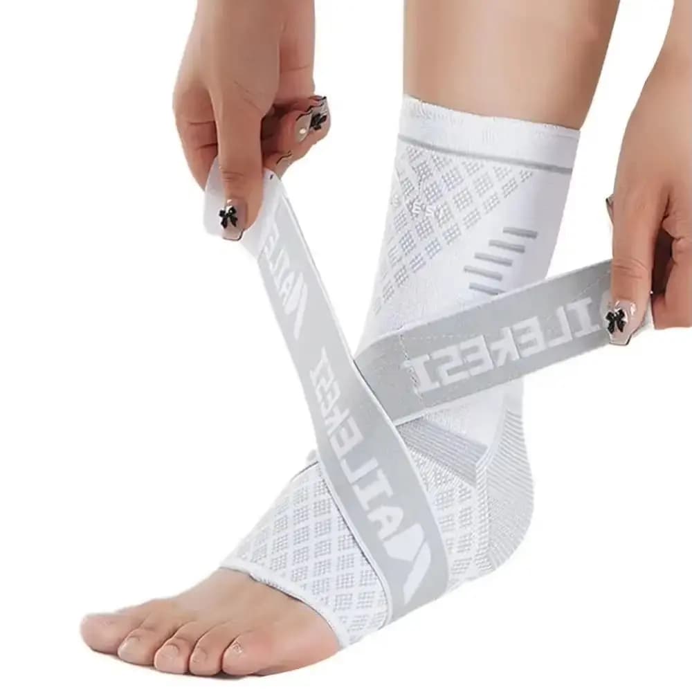 Supporto Regolabile per Caviglia, Fascia Elastica in Nylon, Calza Compressiva per Caviglia, Cinturino Comodo per Piede, per il Sollievo dal Disagio alla Caviglia