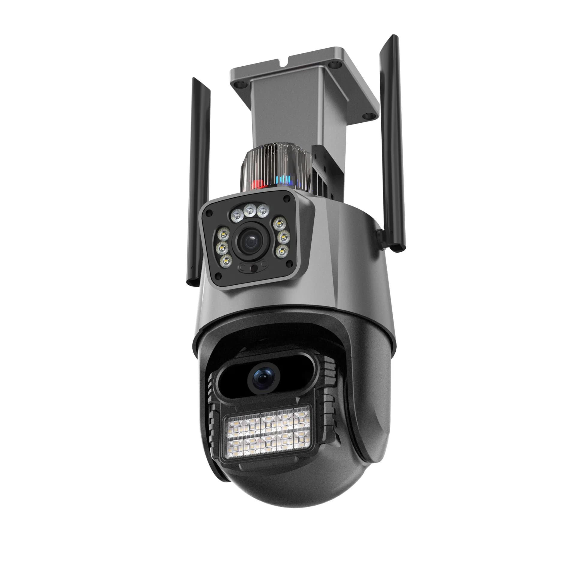 Telecamera dome IP PTZ wireless a colori con doppio obiettivo iCsee da 4 MP Rilevazione umanoide AI Sicurezza domestica CCTV Baby Monitor