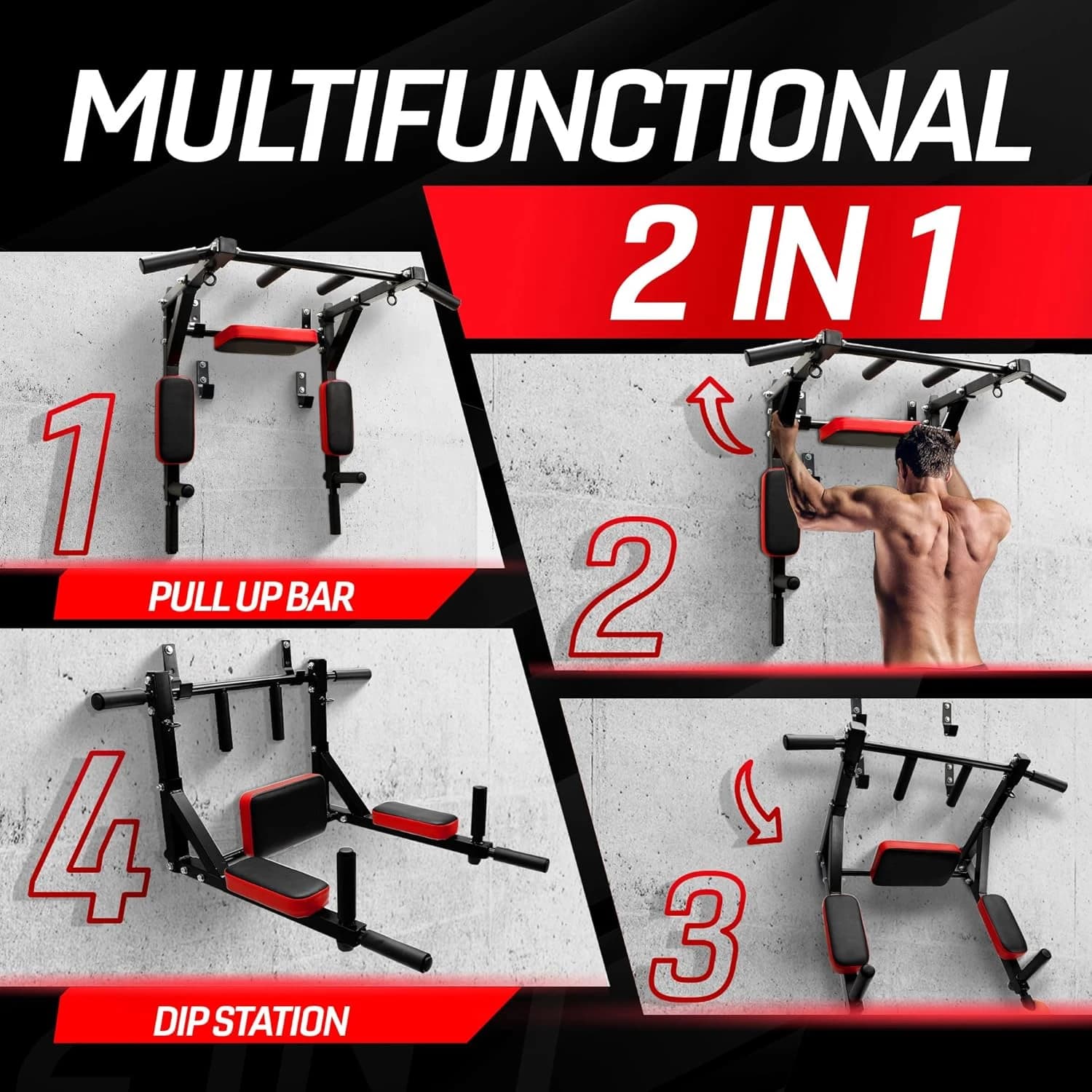 Multifunctional Traction Bar, Power Training Equipment for Home Gym
