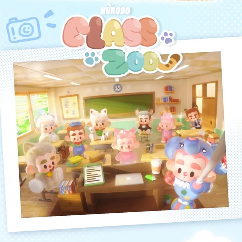 HUROBO Class Zoo Series Blind Box Guess Bag Mystery Box Toys Doll Cute Anime Figure Collezione di ornamenti per il desktop