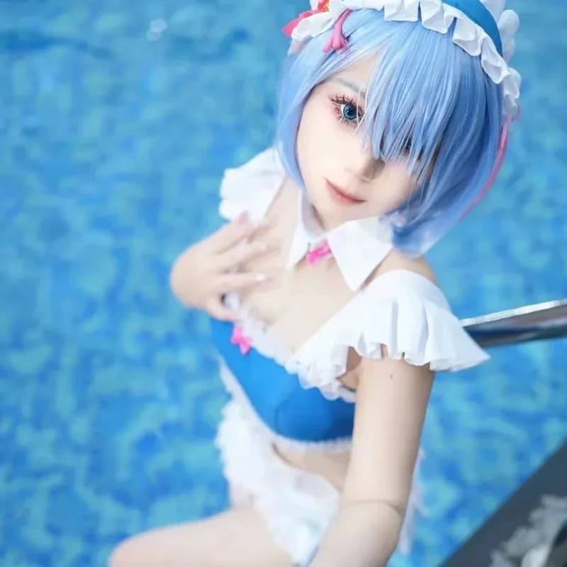 Anime Re: Vita in un mondo diverso da Zero Costume Cosplay Rem Ragazze Donna Sexy Summer Sand Party Halloween
