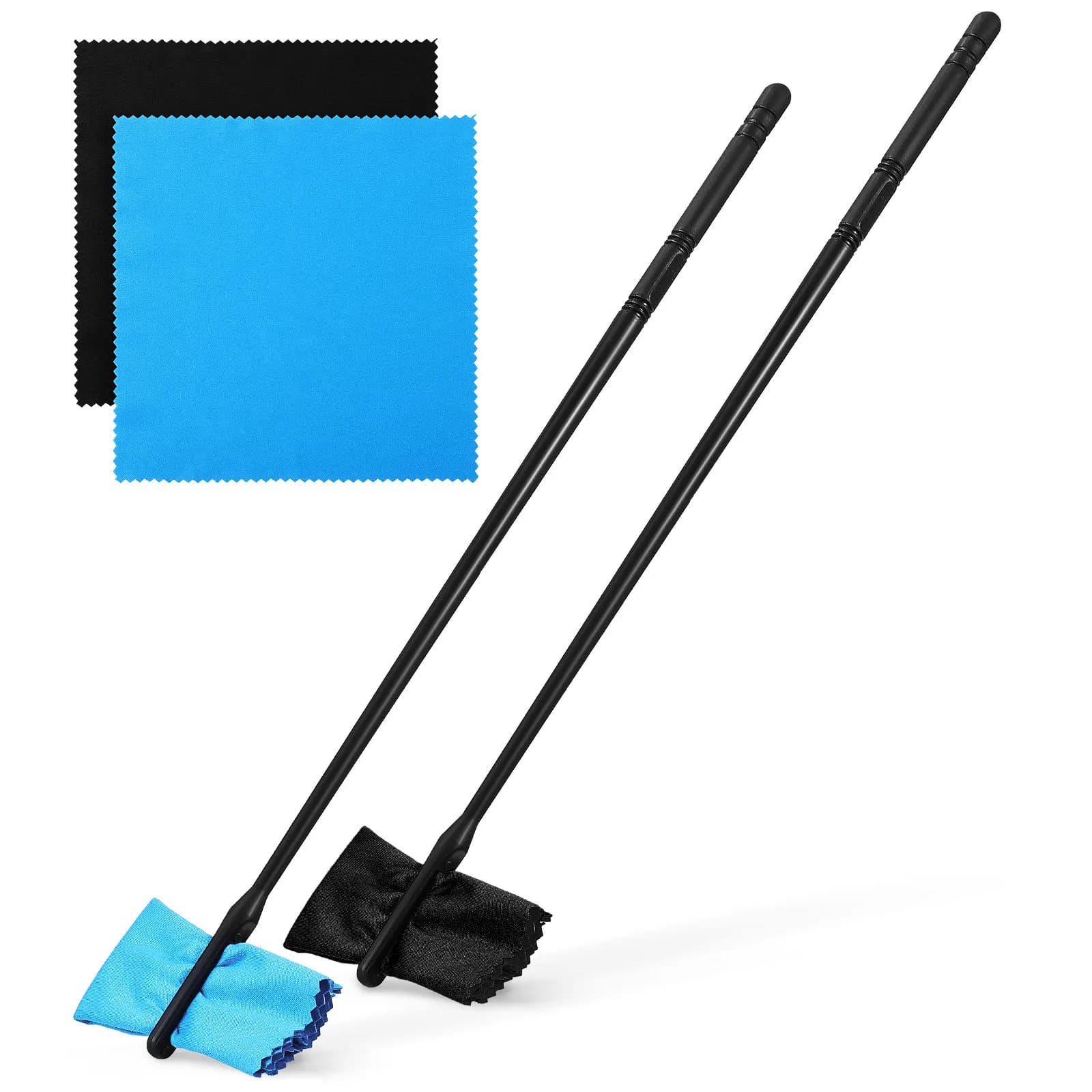 2 plastic sticks for flute cleaning, tool maintenance kit, flute cleaning set, polishing cloths