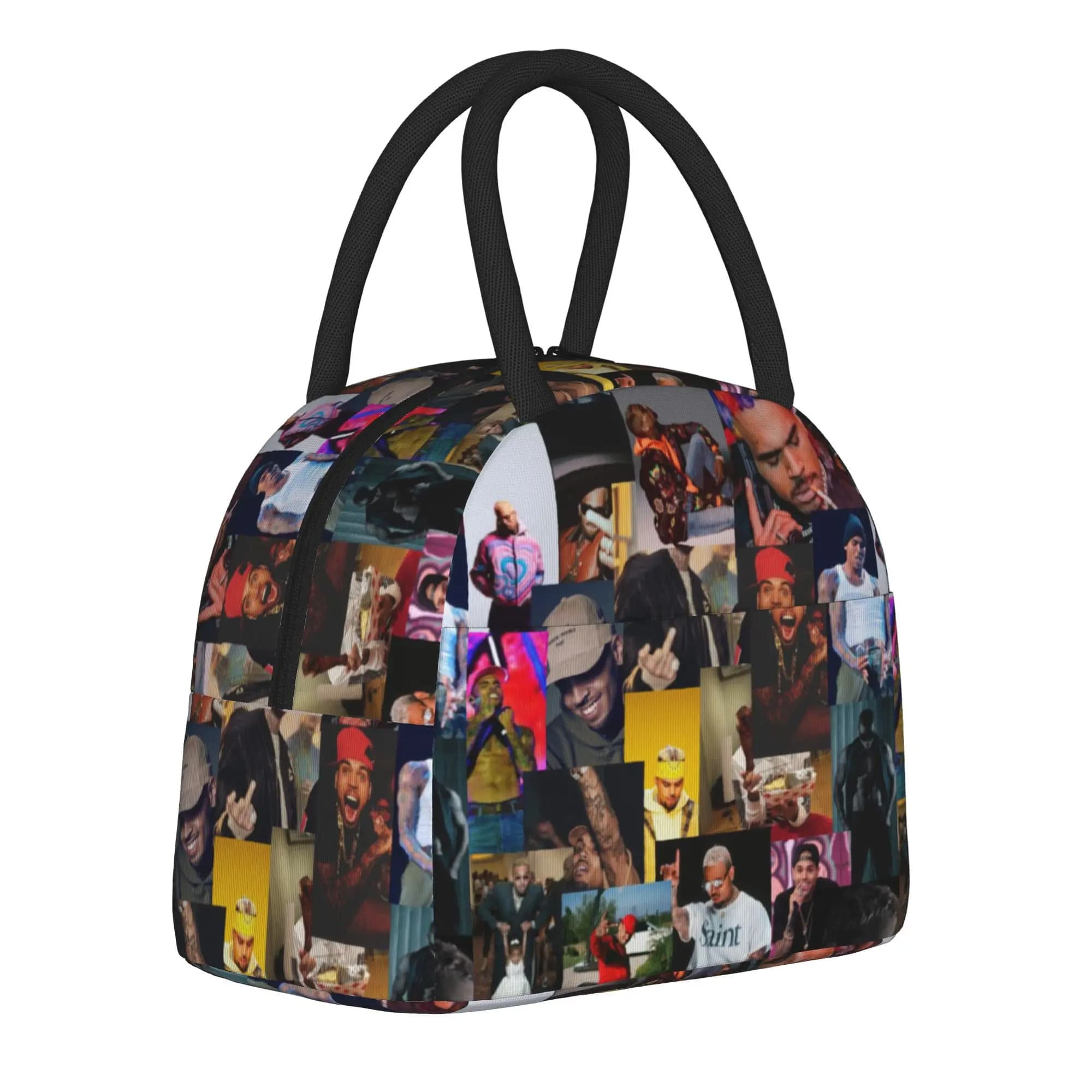 Chris Brown Breezy Bowl XX Tour Borsa termica per il pranzo per la scuola, borsa per alimenti riutilizzabile, borsa termica per il pranzo per uomo e donna