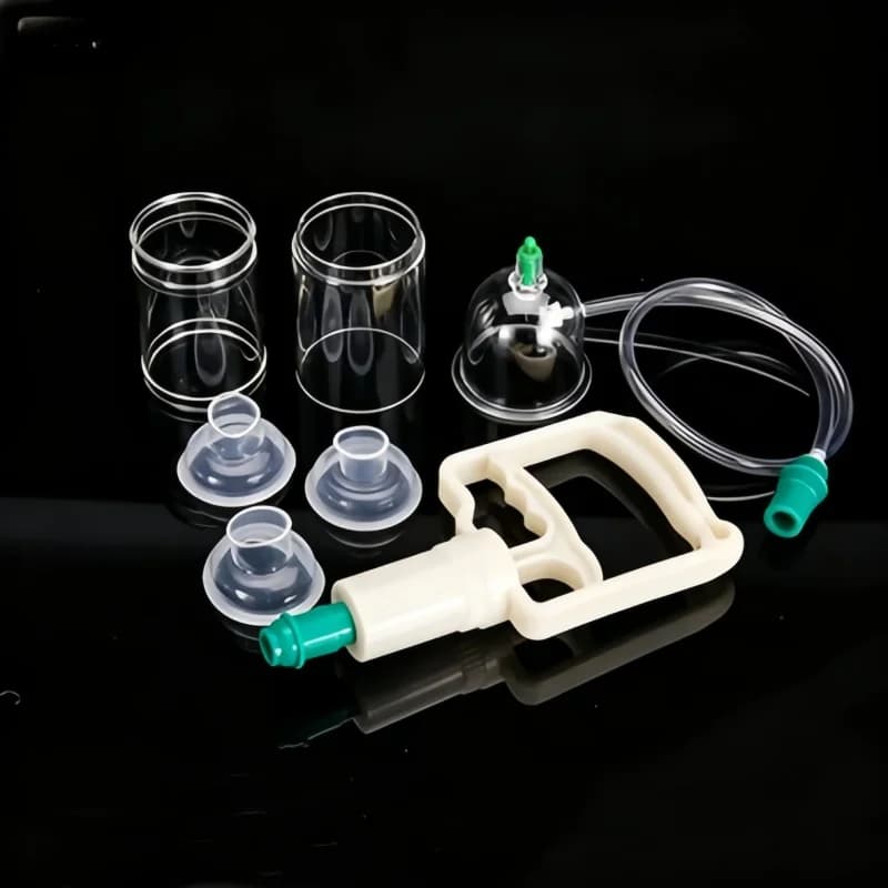 Men’s Vacuum Cupping Kit with Suction Cups, Pump Gun for Home Body Massage and Relaxation