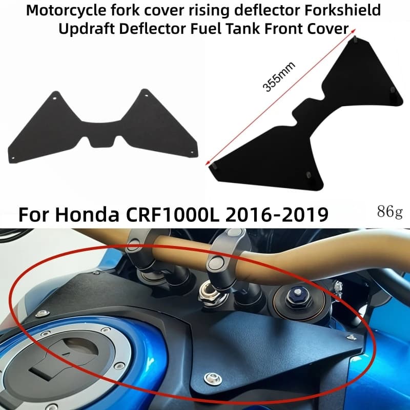 Motorcycle fork cover rising deflector Forkshield Updraft Deflector Fuel Tank Front Cover For Honda 1000 L CRF1000L 2016-2019